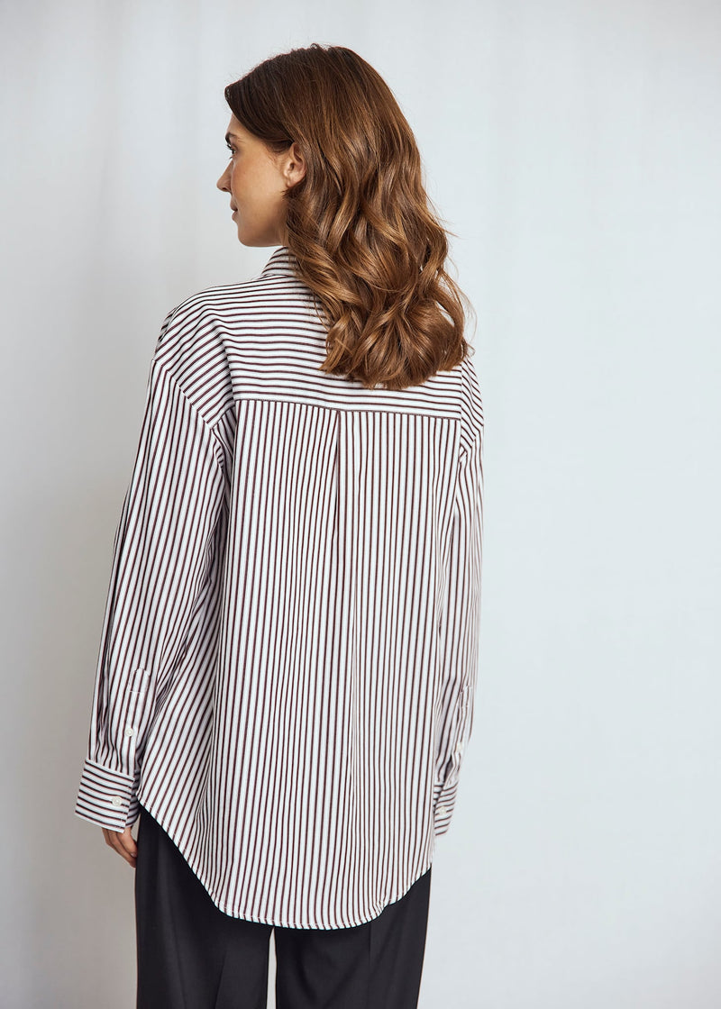 BS Karita Regular Fit Skjorte - Bordeaux/White