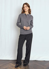 BS Eirin Regular Fit Strik - Dark Grey