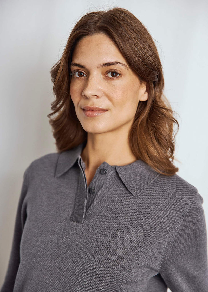 BS Eirin Regular Fit Strik - Dark Grey