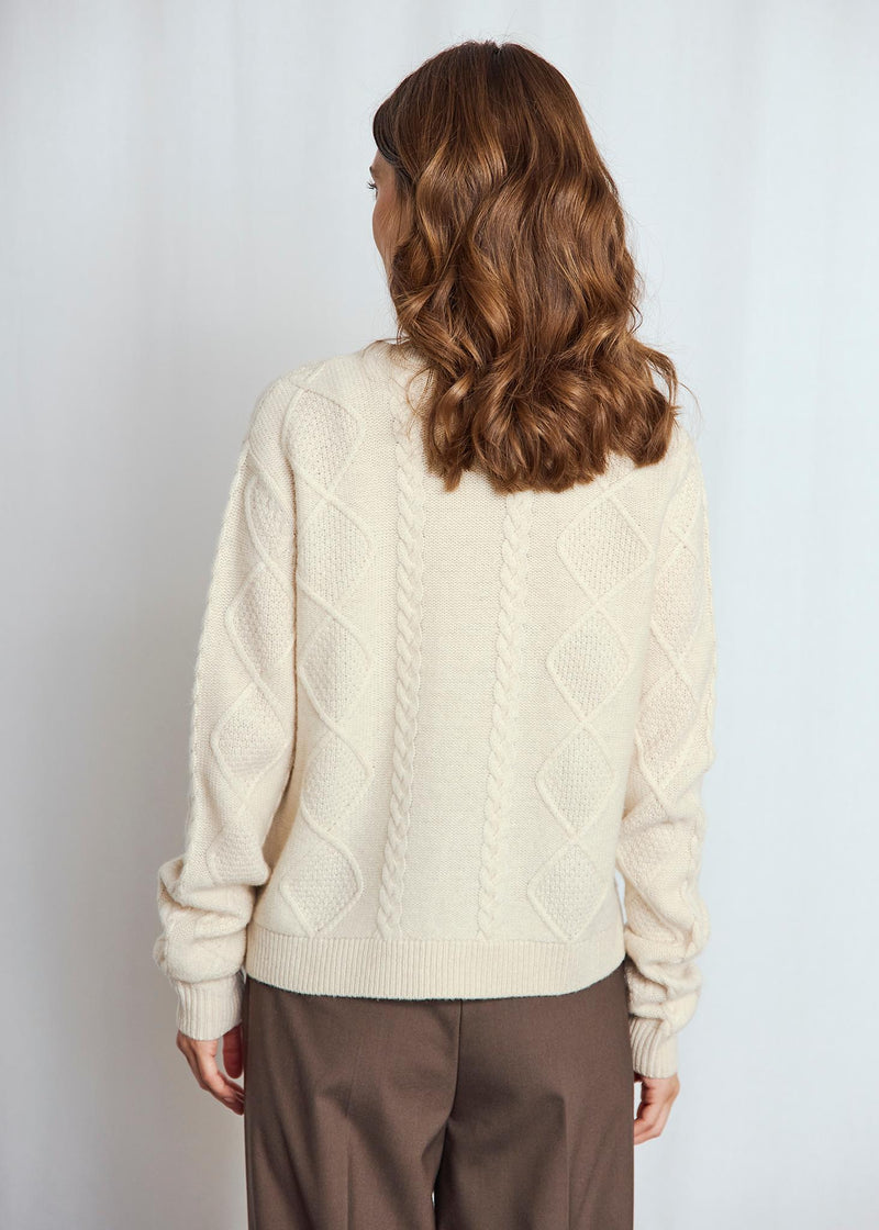 BS Marita Regular Fit Strik - Ecru