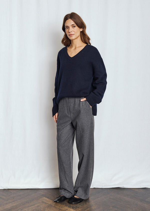 BS Lina Regular Fit Strik - Navy