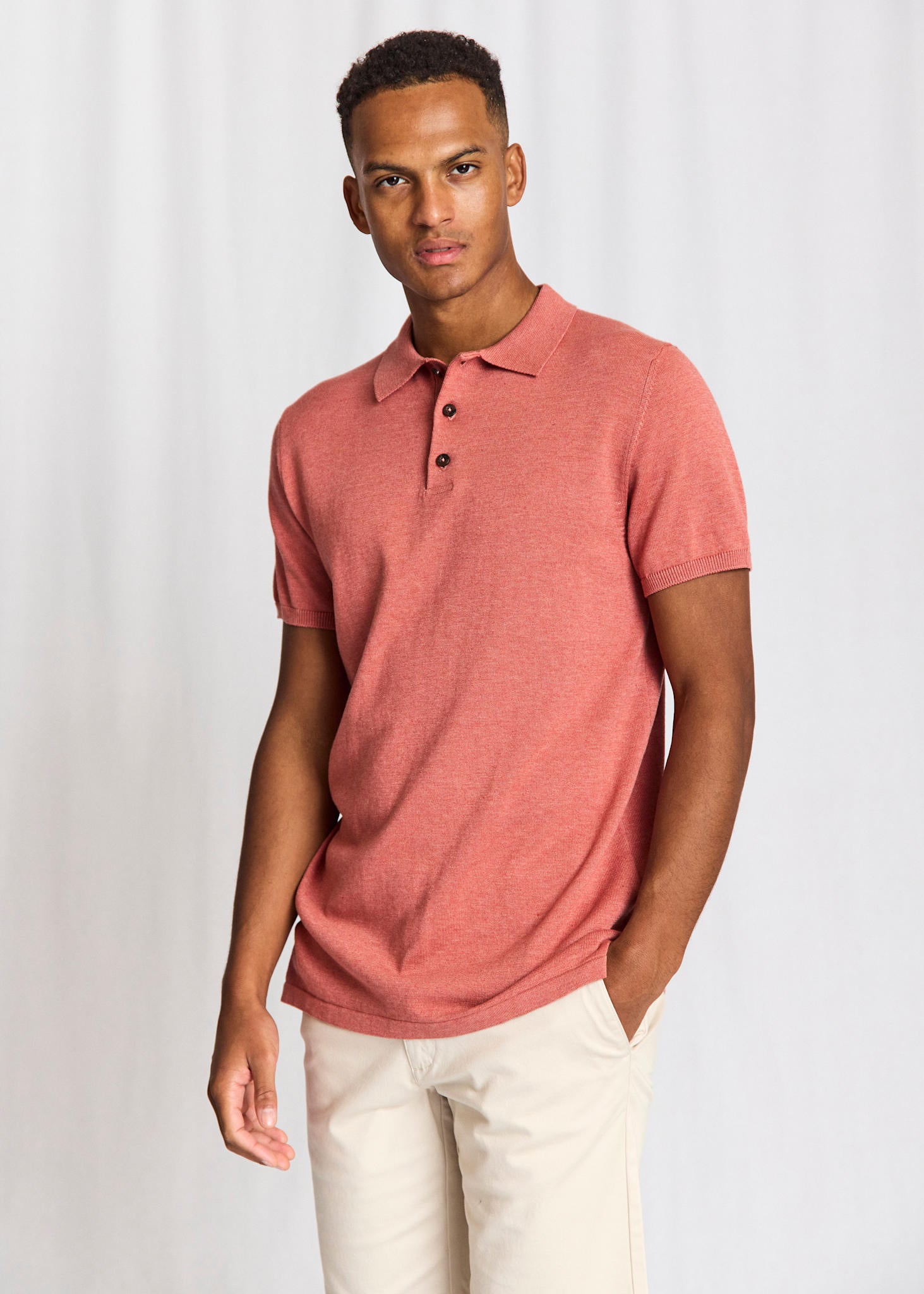 BS Baldo Regular Fit Pikétröja - Dusty Clay