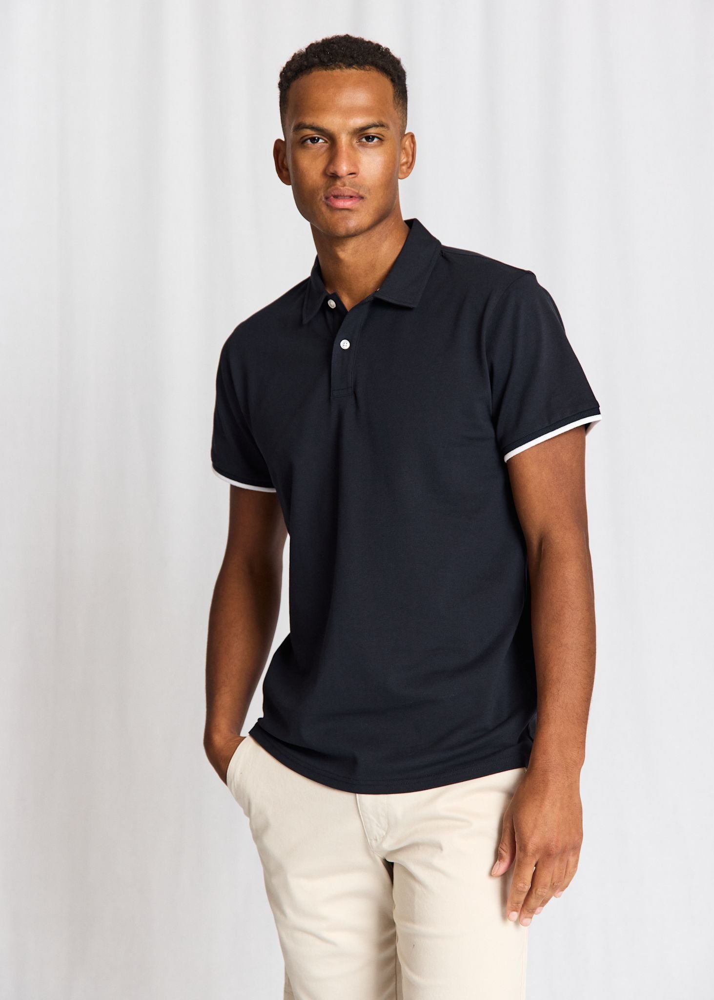 BS Delos Regular Fit Pikétröja - Navy