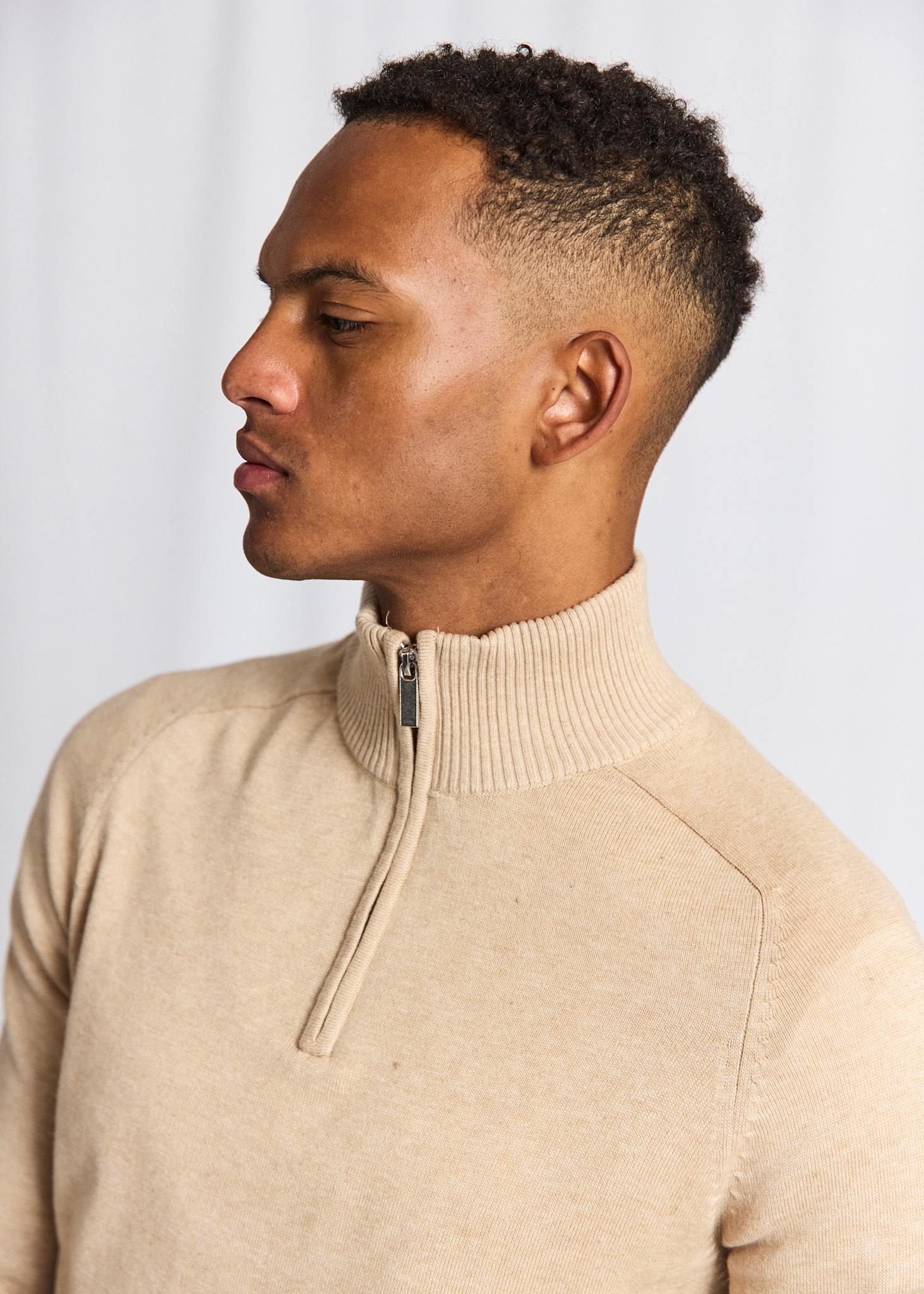 BS Ilario Regular Fit Strik - Beige