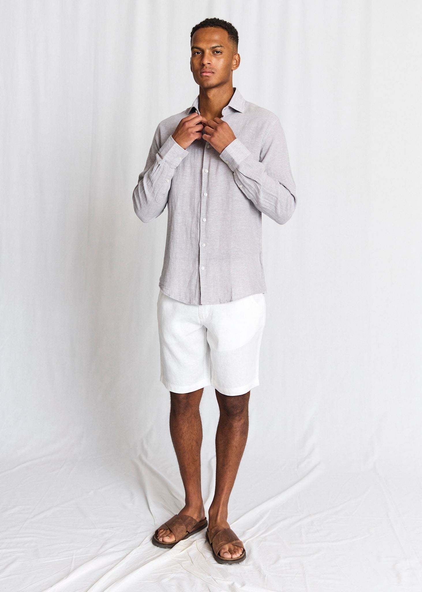 BS Paolos Regular Fit Shorts  - White