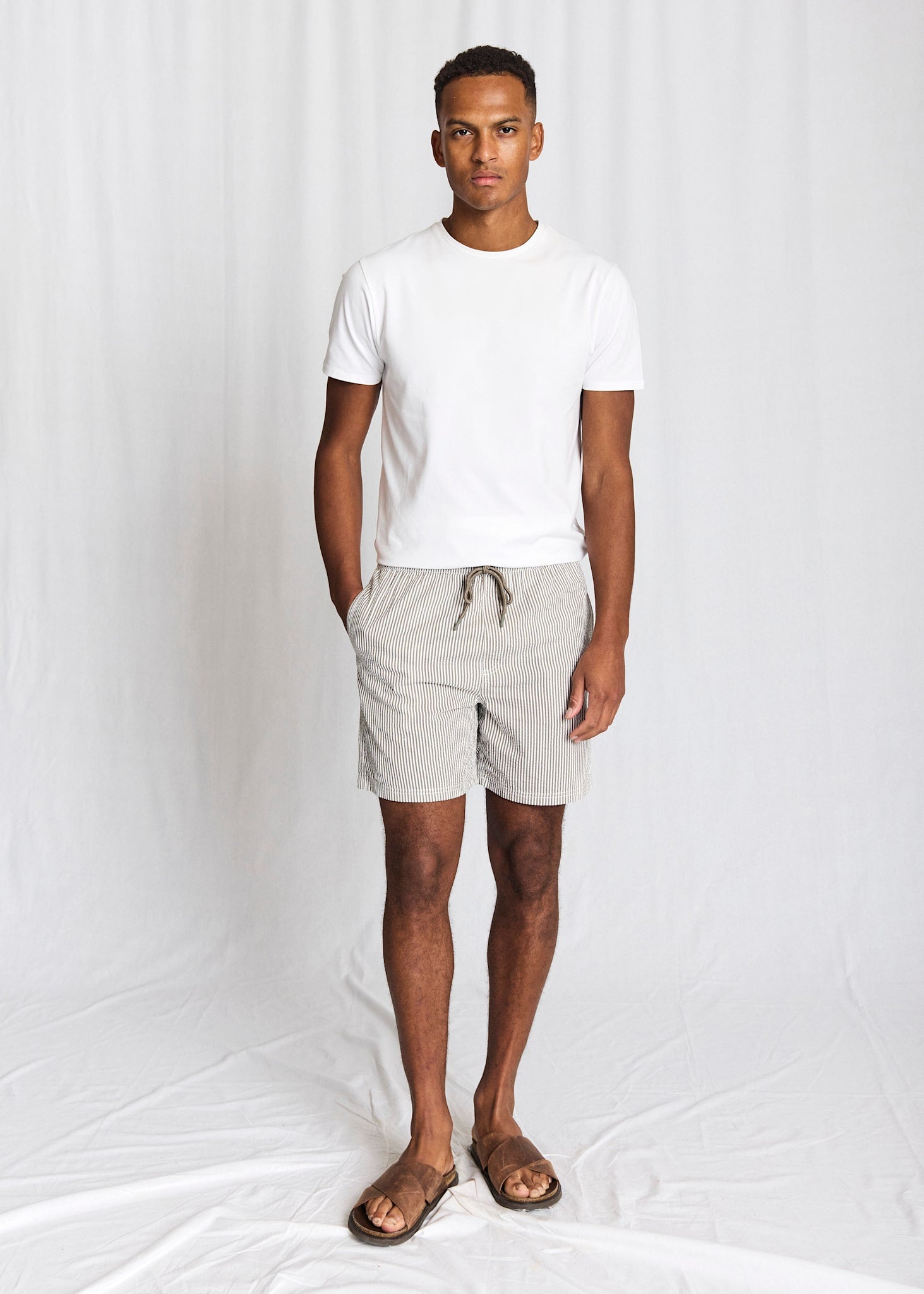 BS Bahia Regular Fit Badebukser - Army/White