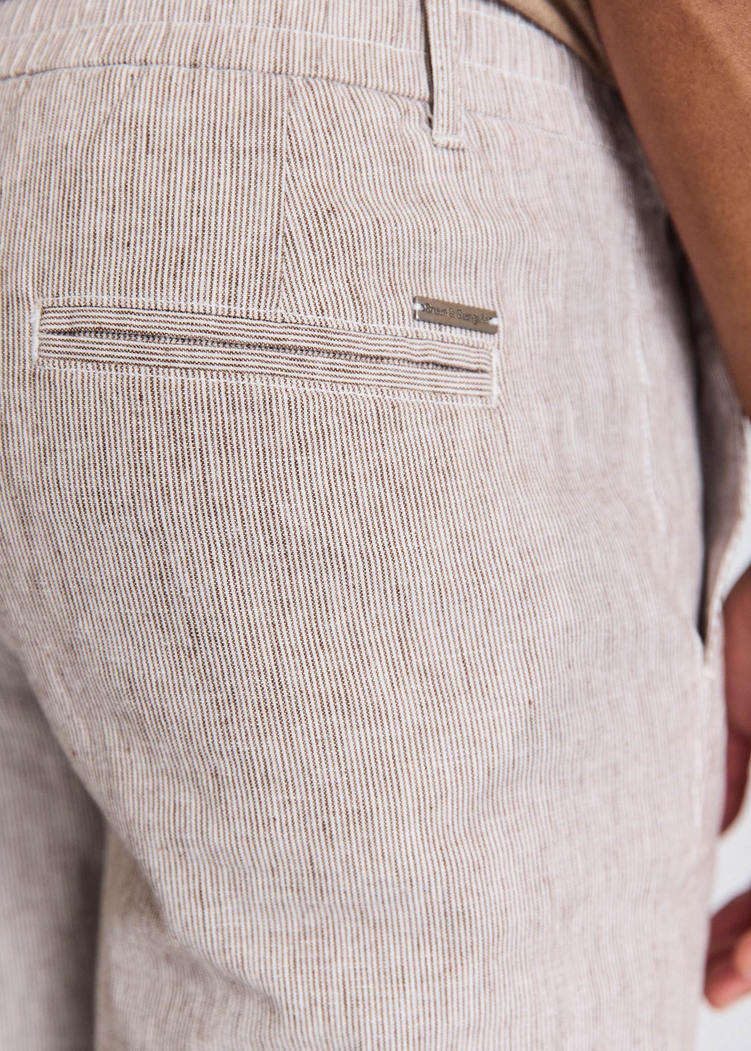 BS Vincente Regular Fit Chinos - Brown/White