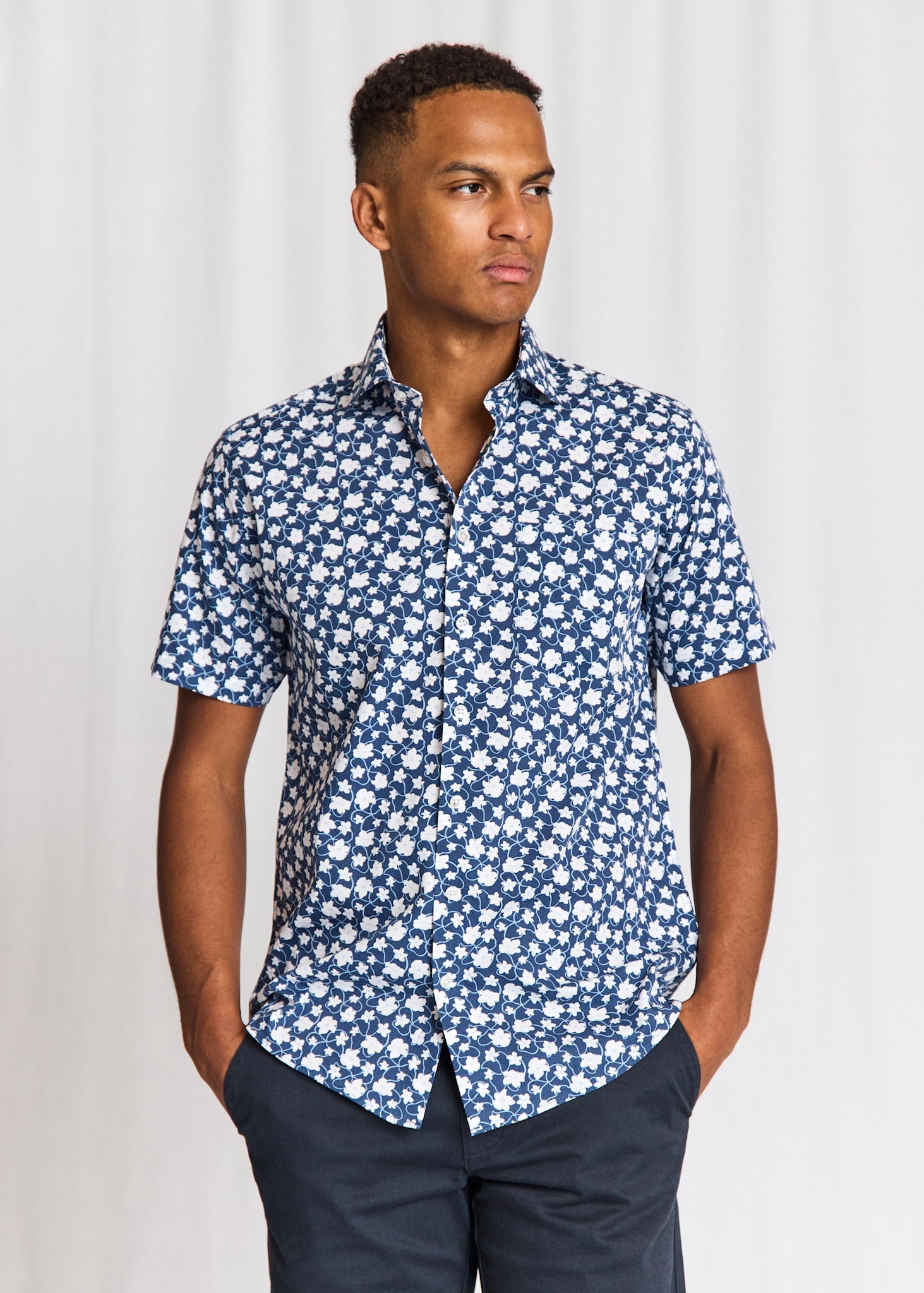 BS Arpad Modern Fit Skjorte - Dark Blue
