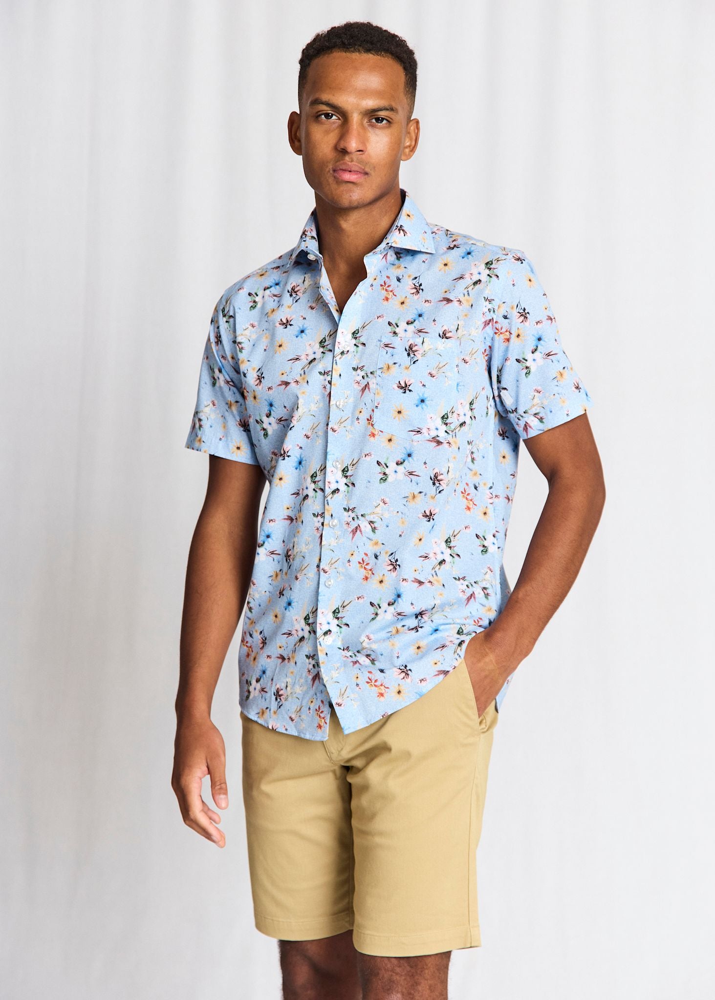 BS Manuel Modern Fit Skjorte - Light Blue