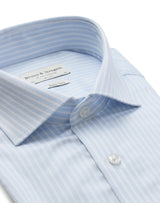 BS Borko Slim Fit Skjorte - Light Blue/White