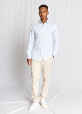 BS Borko Slim Fit Skjorte - Light Blue/White