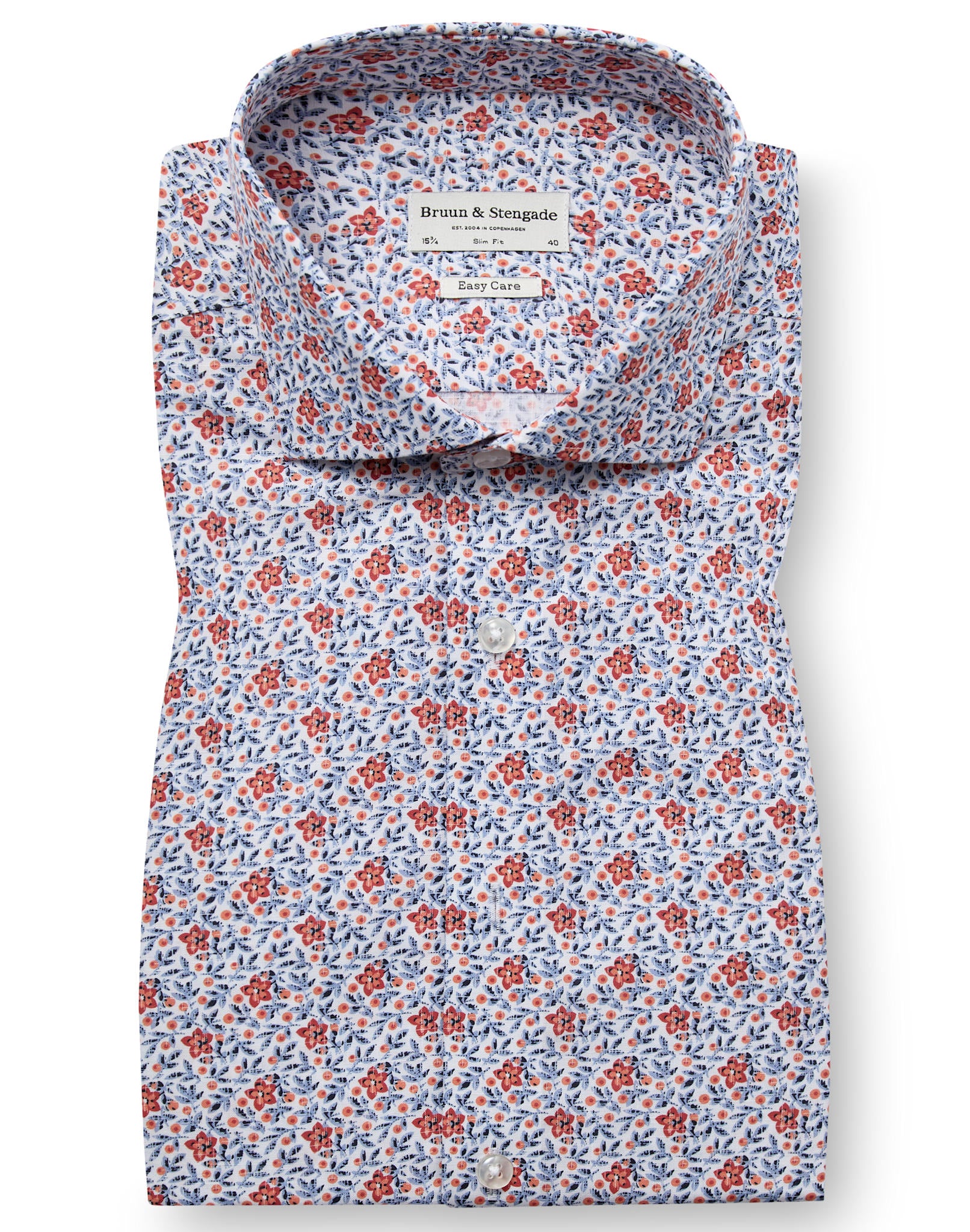 BS Moller Slim Fit Skjorta - Orange