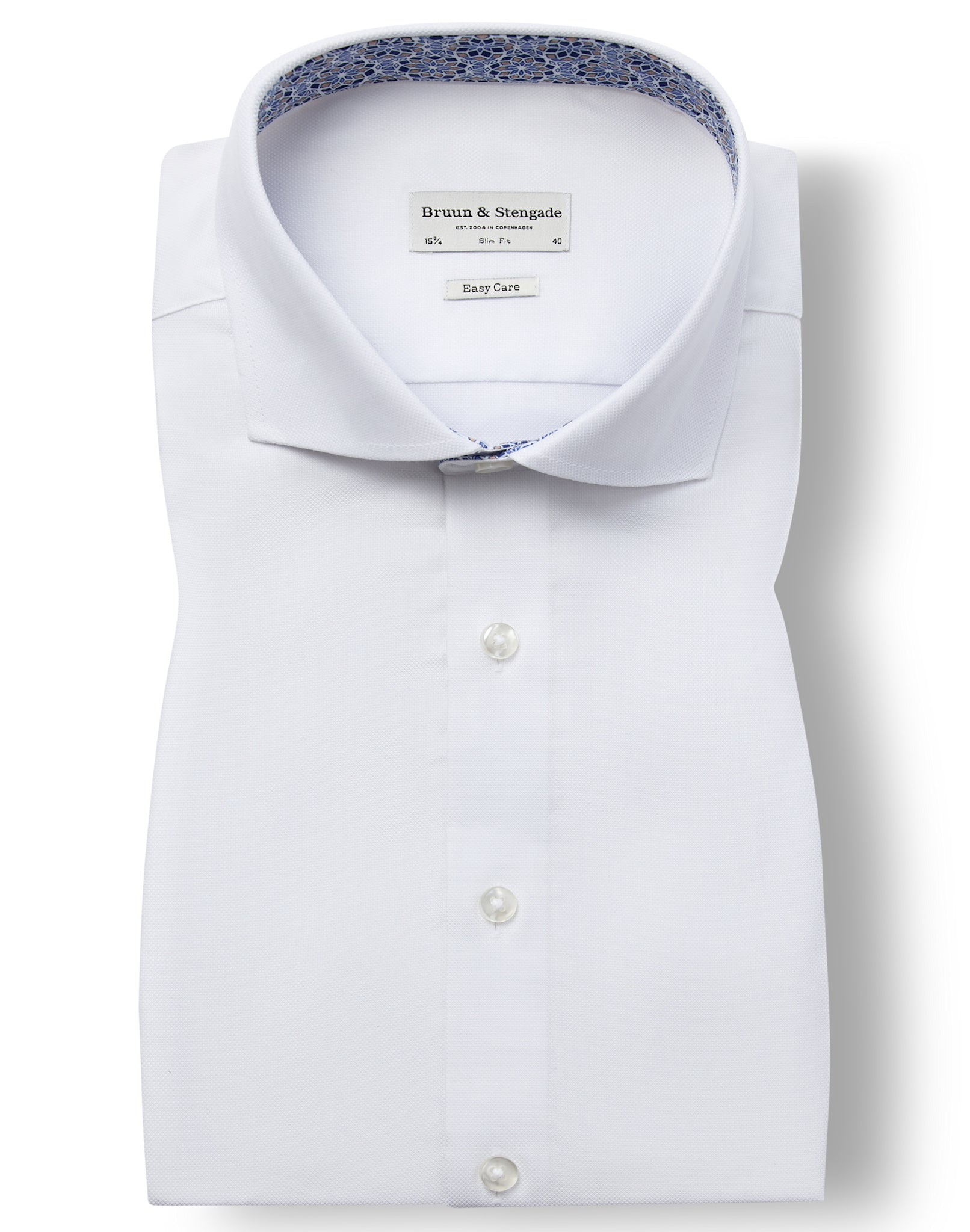 BS Albin Slim Fit Skjorte - White