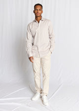 BS Kunkel Slim Fit Skjorte - Sand/White