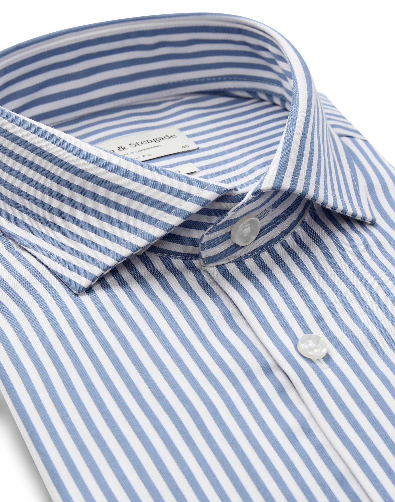 BS Hald Slim Fit Shirt - Blue/White