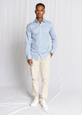 BS Hald Slim Fit Skjorte - Blue/White