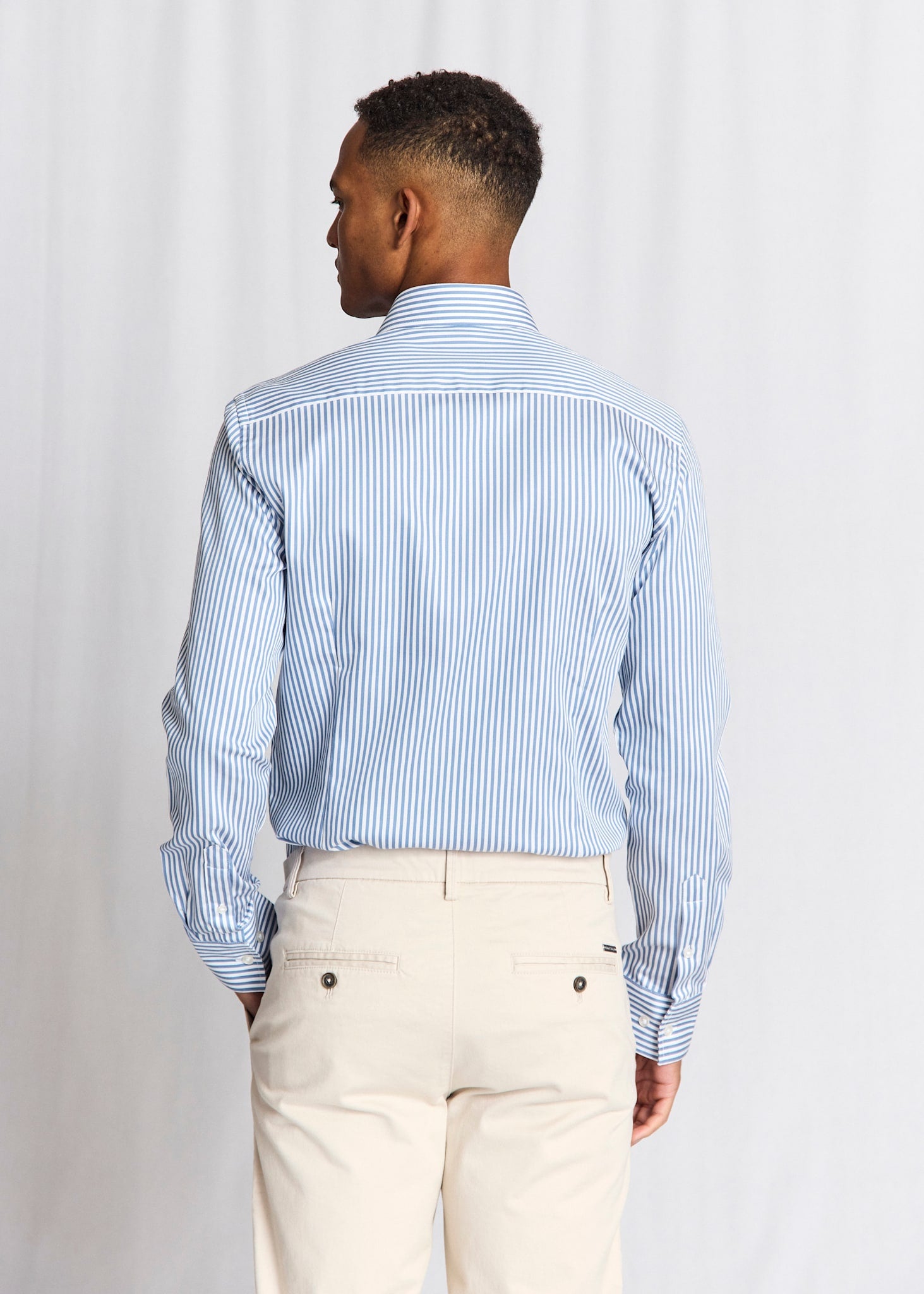 BS Hald Slim Fit Shirt - Blue/White