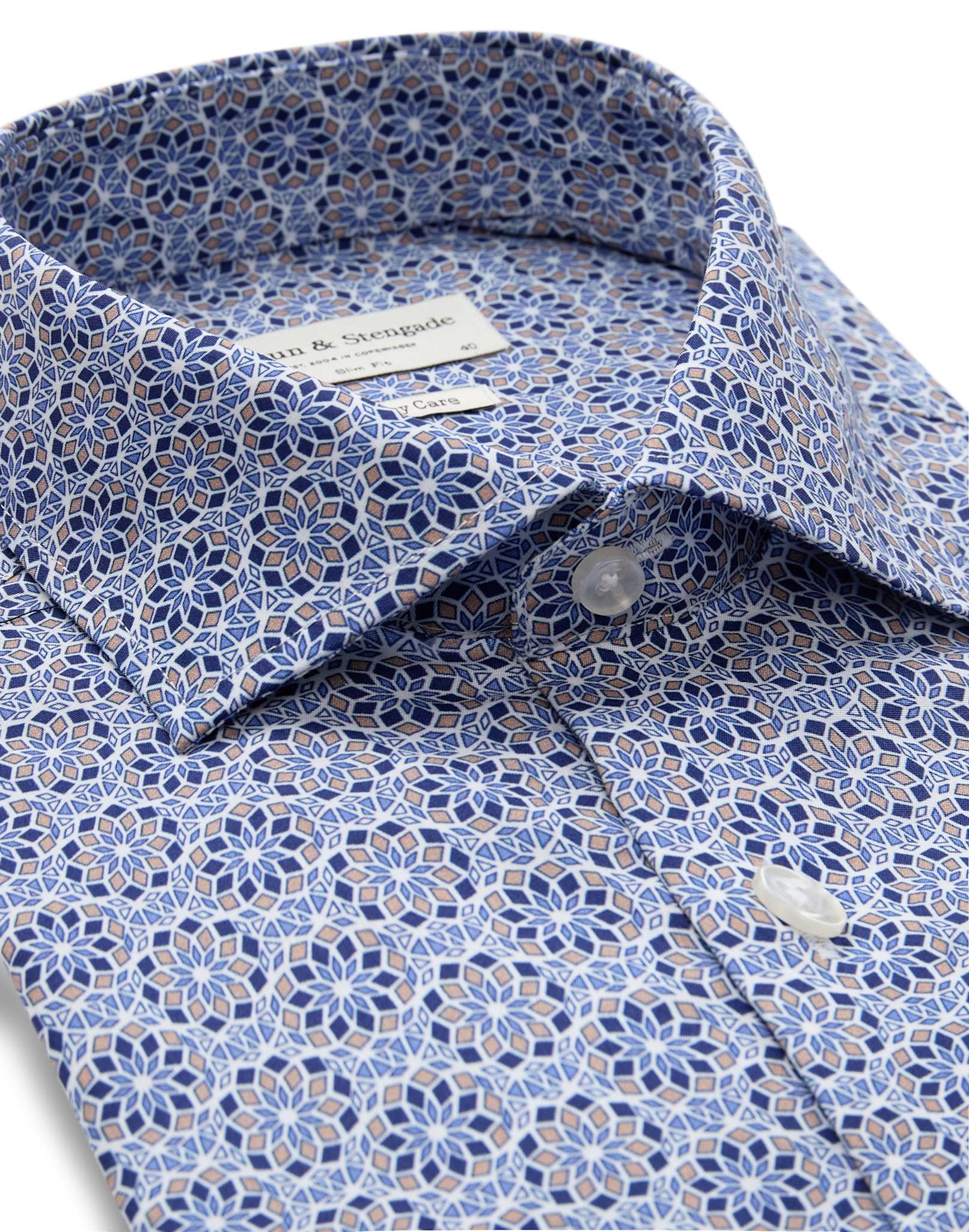 BS Abutovic Slim Fit Skjorte - Blue