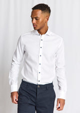BS Skube Slim Fit Skjorte - White
