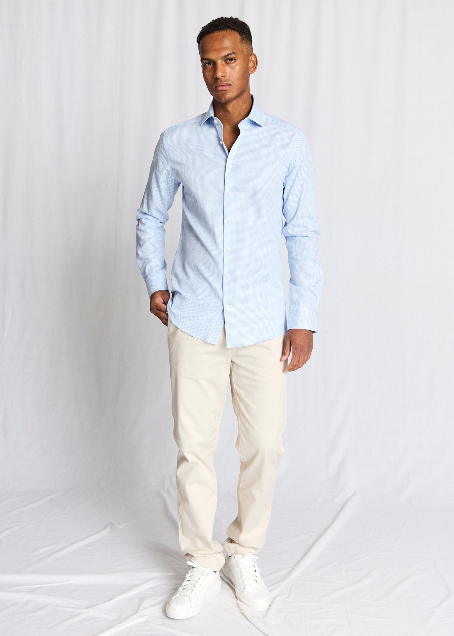 BS Djukic Slim Fit Skjorte - Light Blue