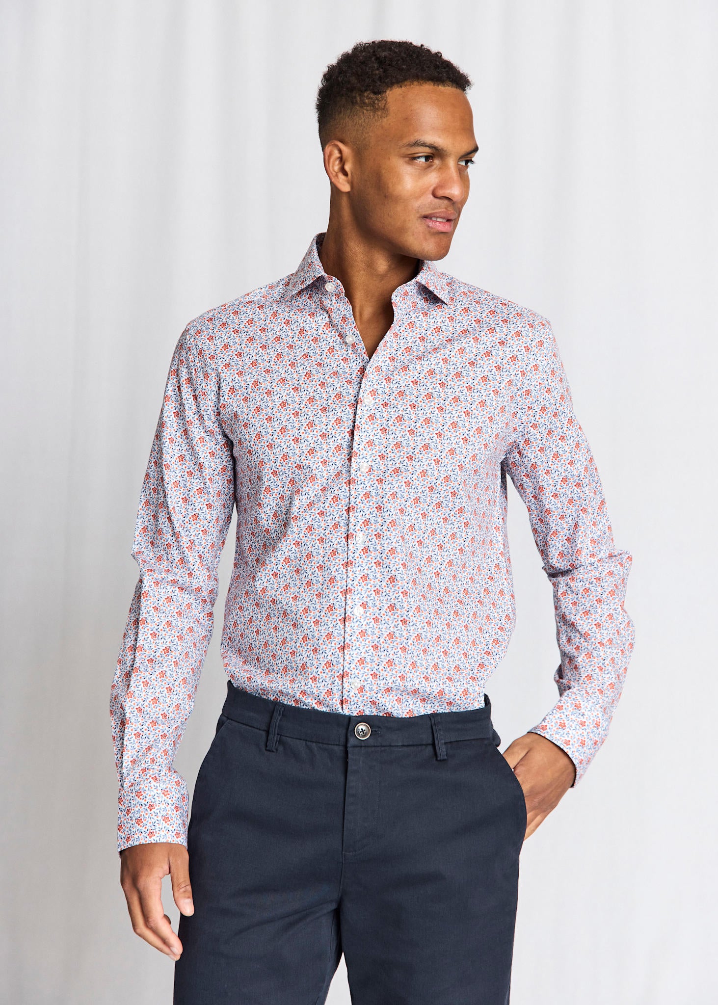 BS Jallouz Modern Fit Skjorte - Orange