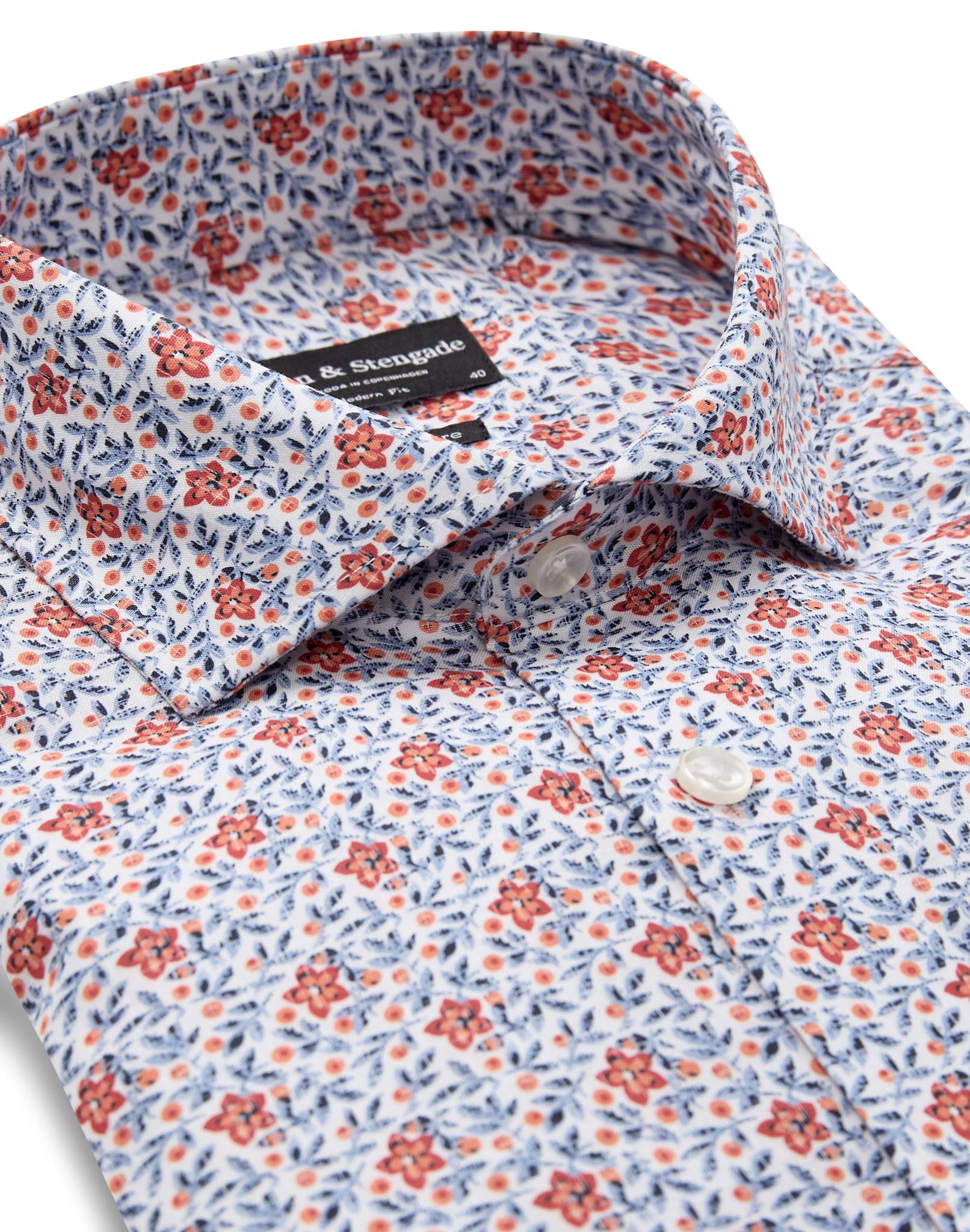 BS Jallouz Modern Fit Skjorte - Orange