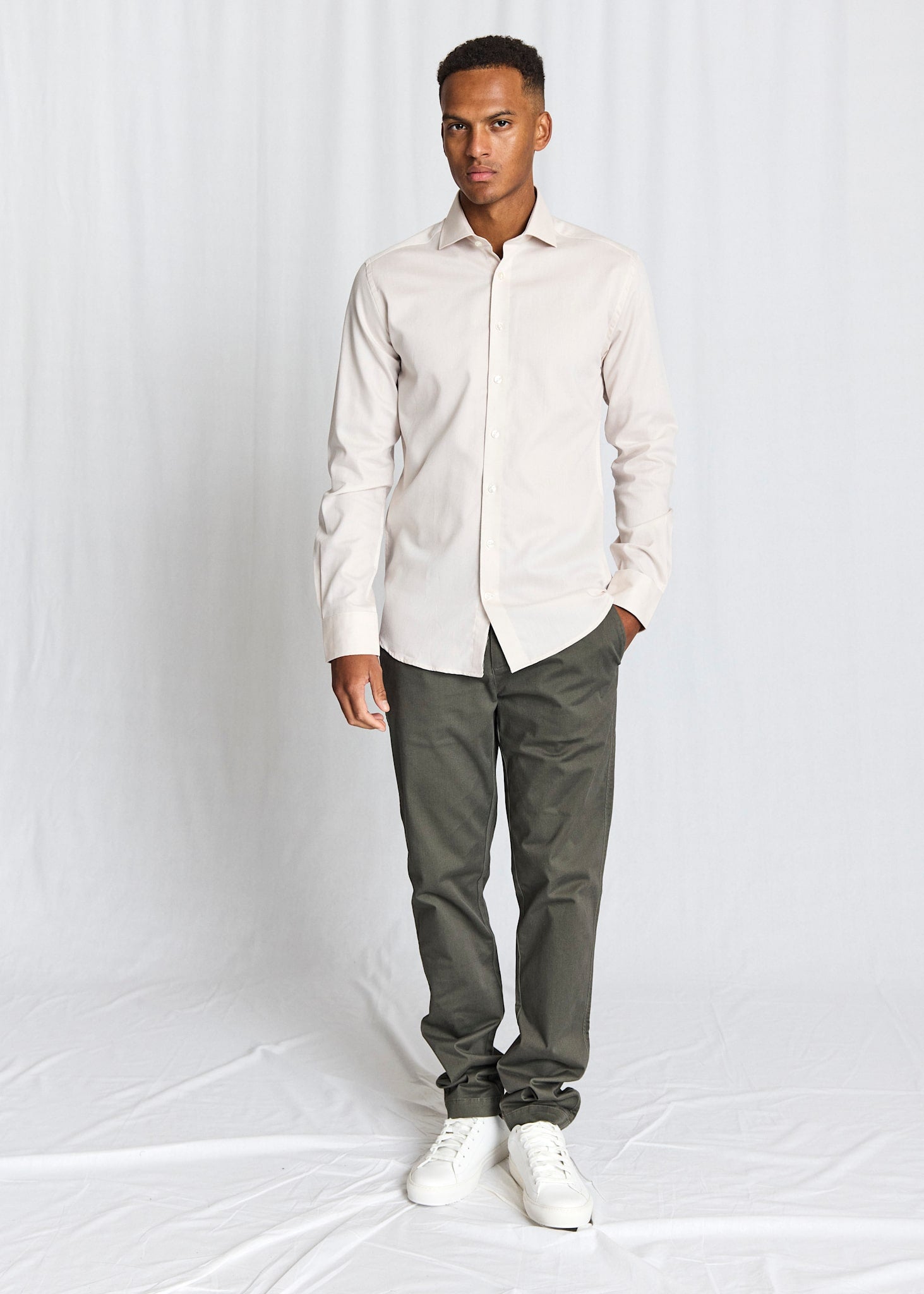 BS Lesjak Modern Fit Skjorte - Beige