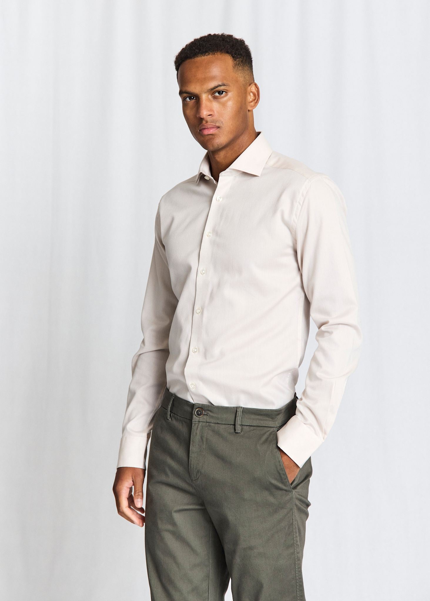 BS Lesjak Modern Fit Skjorte - Beige