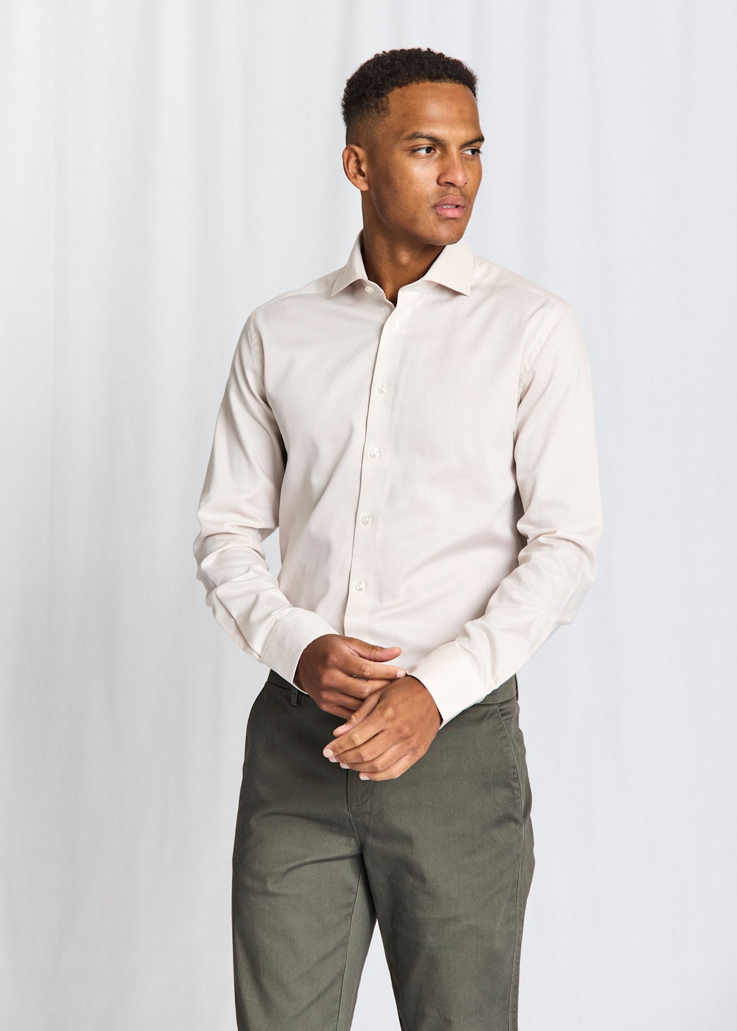 BS Lesjak Modern Fit Skjorte - Beige