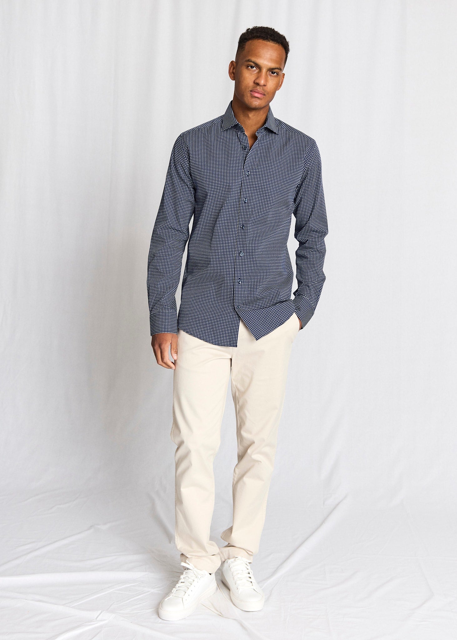 BS Pavlovic Modern Fit Skjorte - Navy