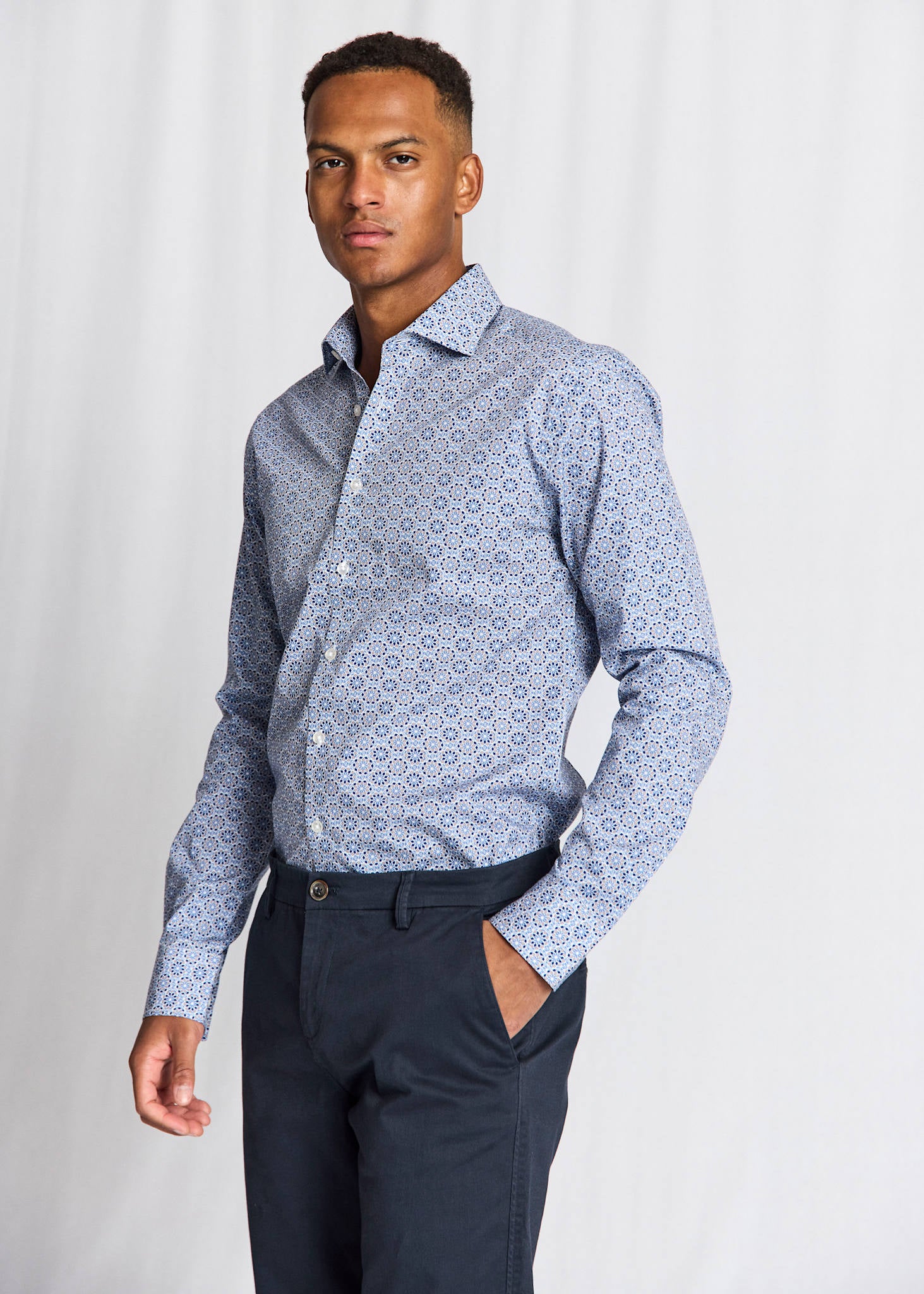 BS Soren Modern Fit Skjorte - Blue