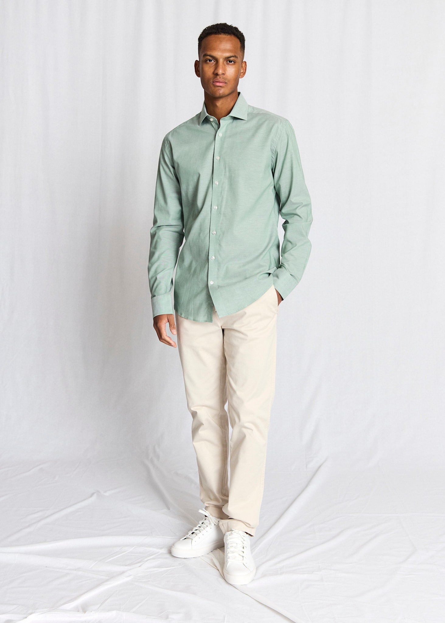 BS Striek Modern Fit Skjorte - Green