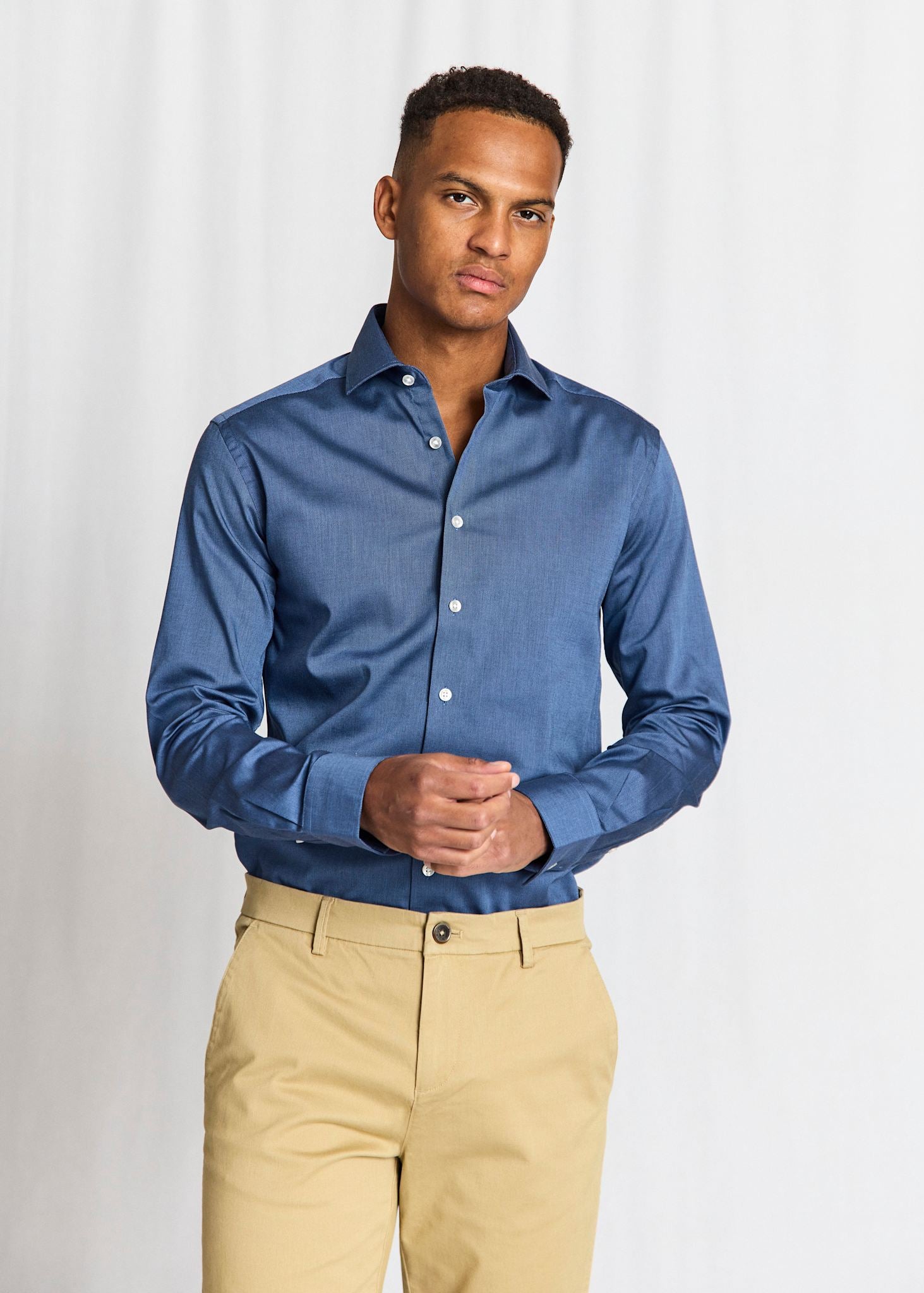 BS Viran Modern Fit Skjorte - Dark Blue