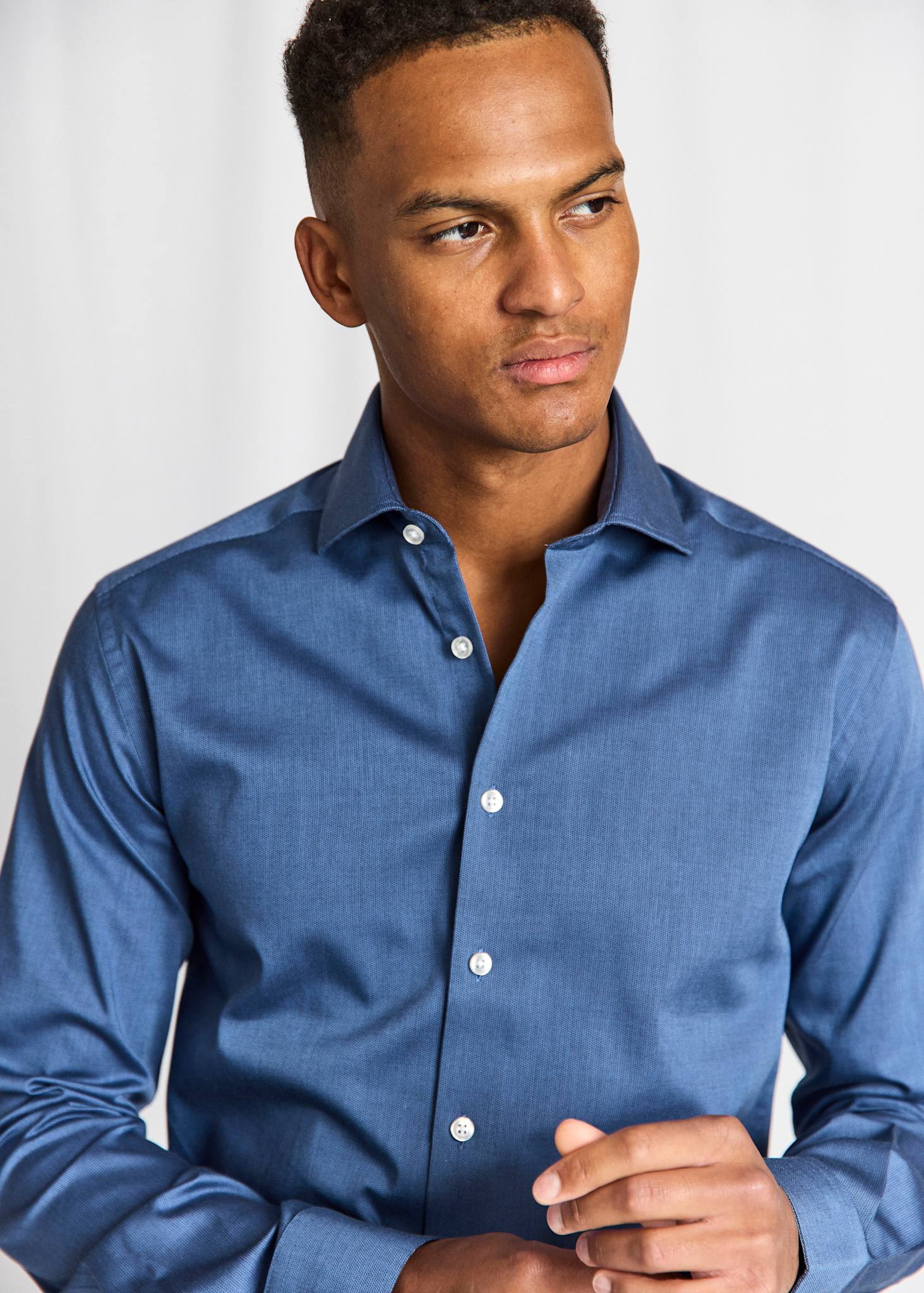 BS Viran Modern Fit Skjorte - Dark Blue