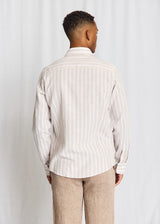 BS Burgos Casual Modern Fit Skjorte - Sand/White