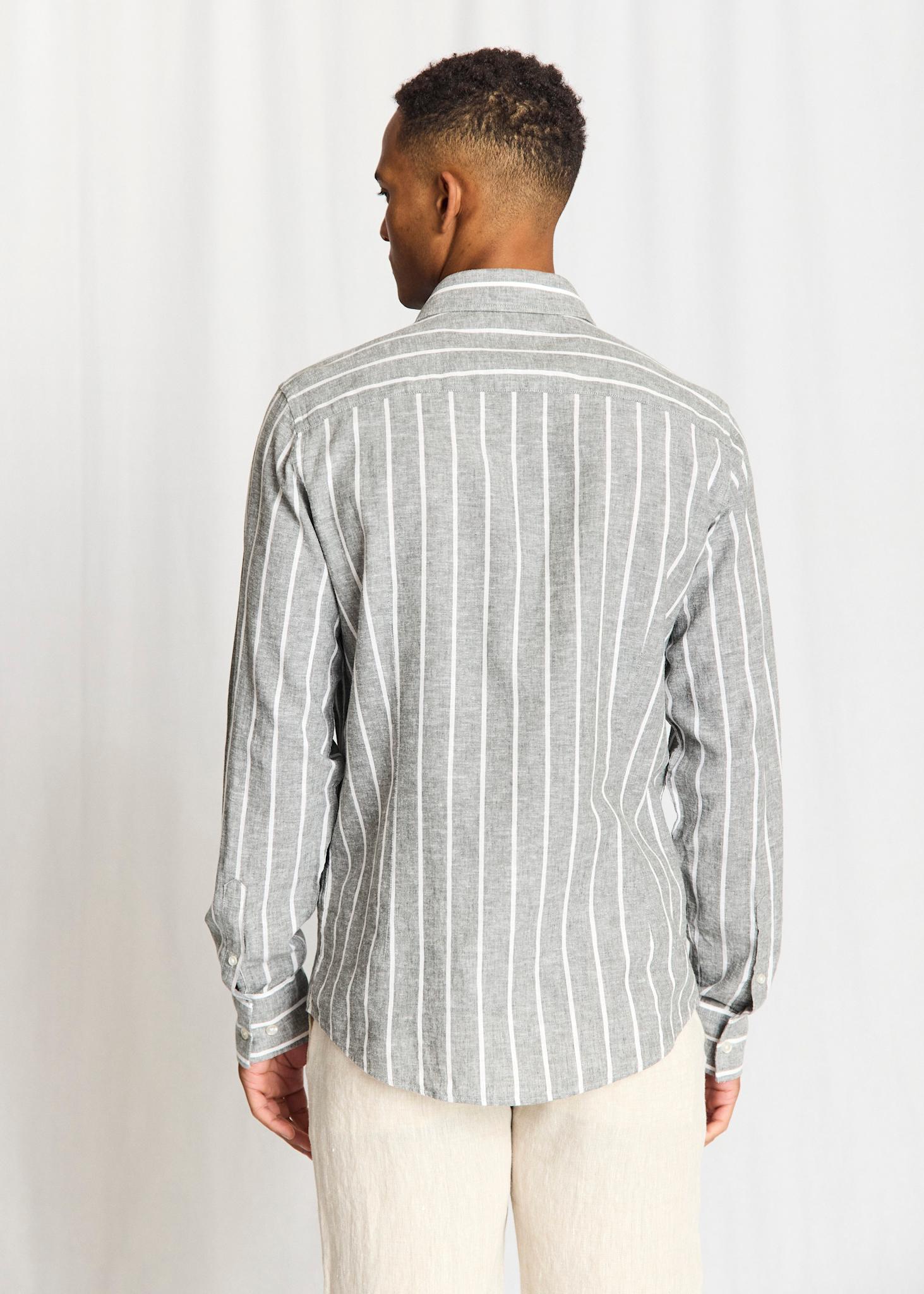 BS Freitas Casual Modern Fit Shirt - Green/White