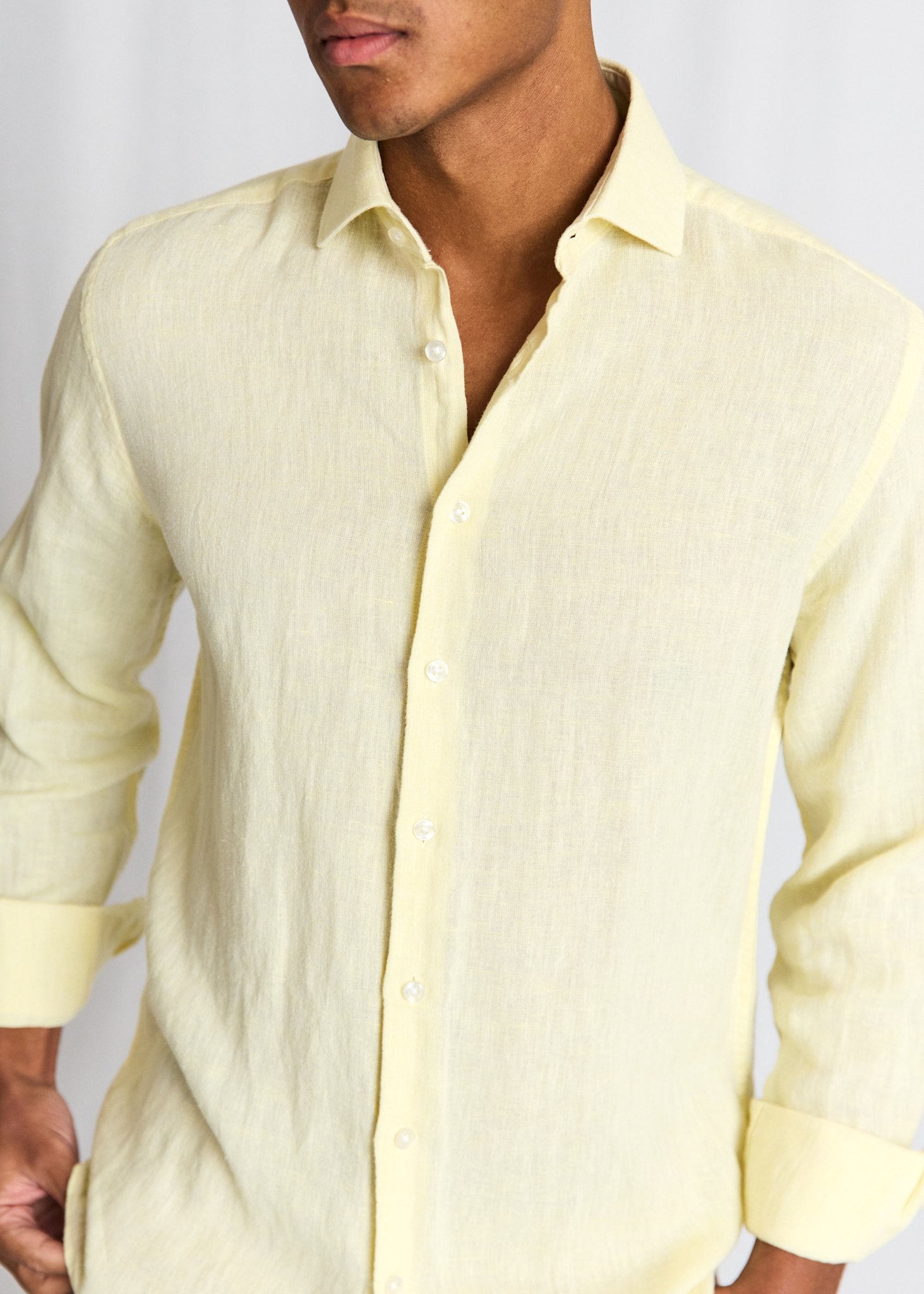 BS Tahaka Casual Modern Fit Skjorta - Yellow