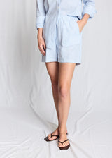 BS Oriana Regular Fit Shorts  - Light Blue/White