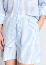 BS Oriana Regular Fit Shorts  - Light Blue/White