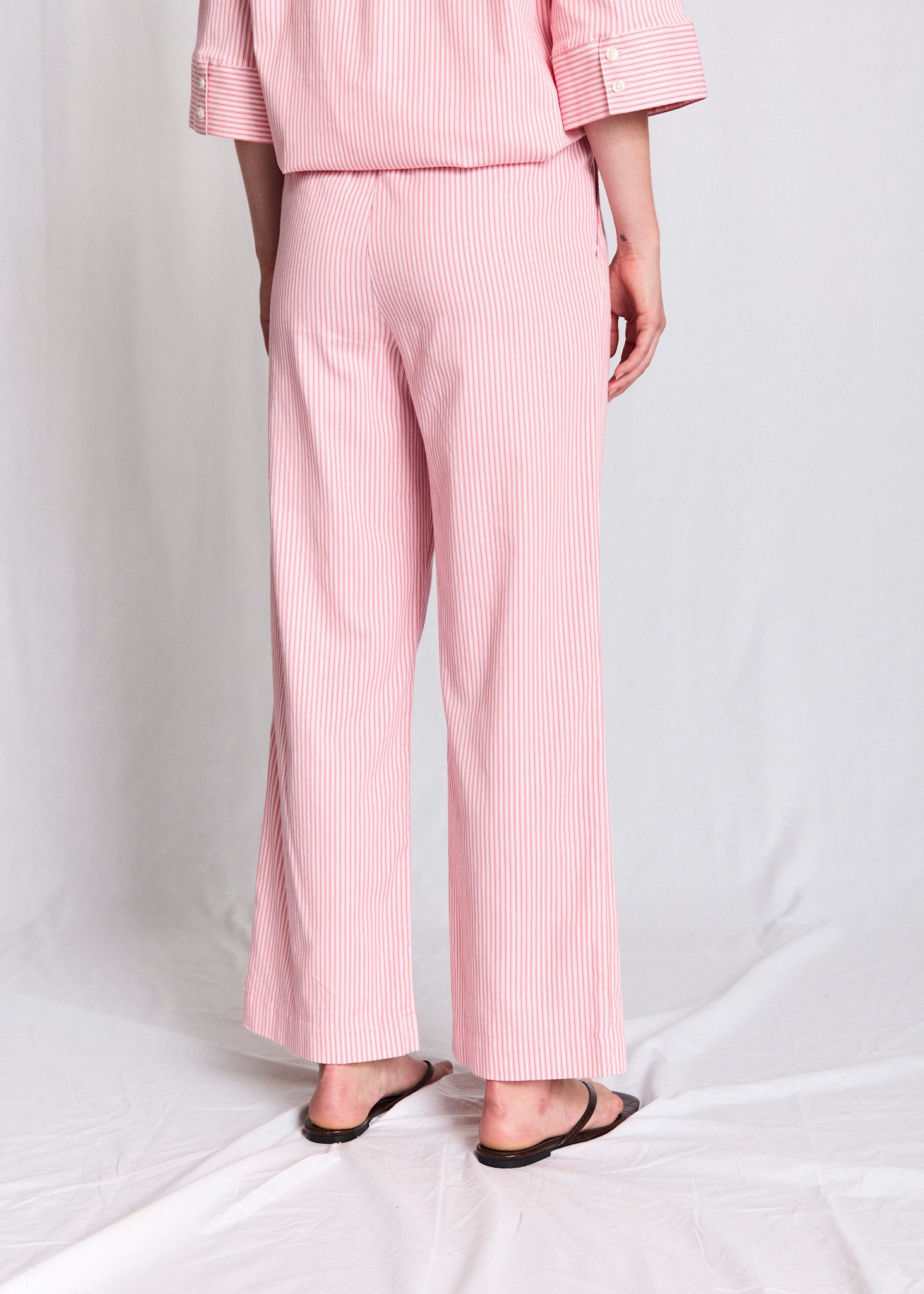 BS Rosetta Regular Fit Bukser  - Lipstick Red/White