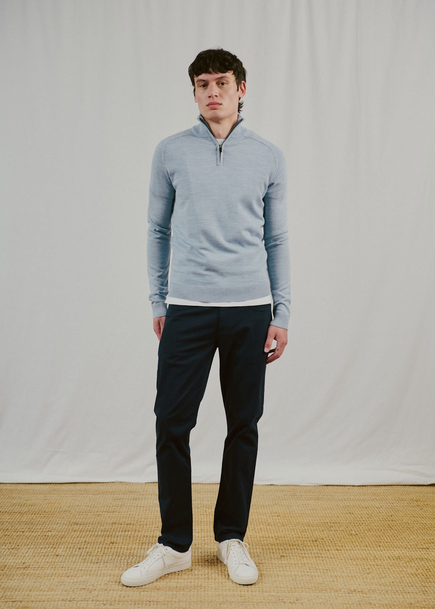 BS Pelle Regular Fit Strik - Light Blue