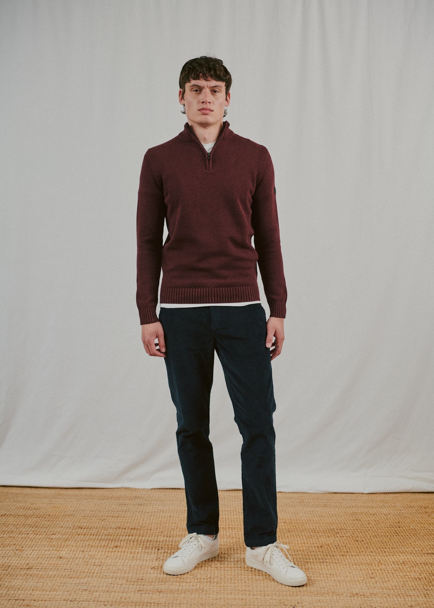 BS Cunha Regular Fit Strik - Bordeaux
