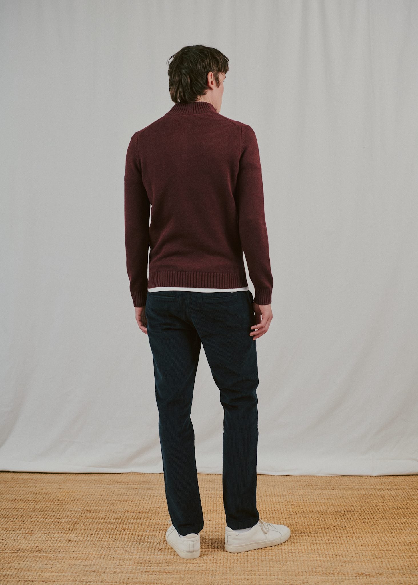 BS Cunha Regular Fit Strik - Bordeaux