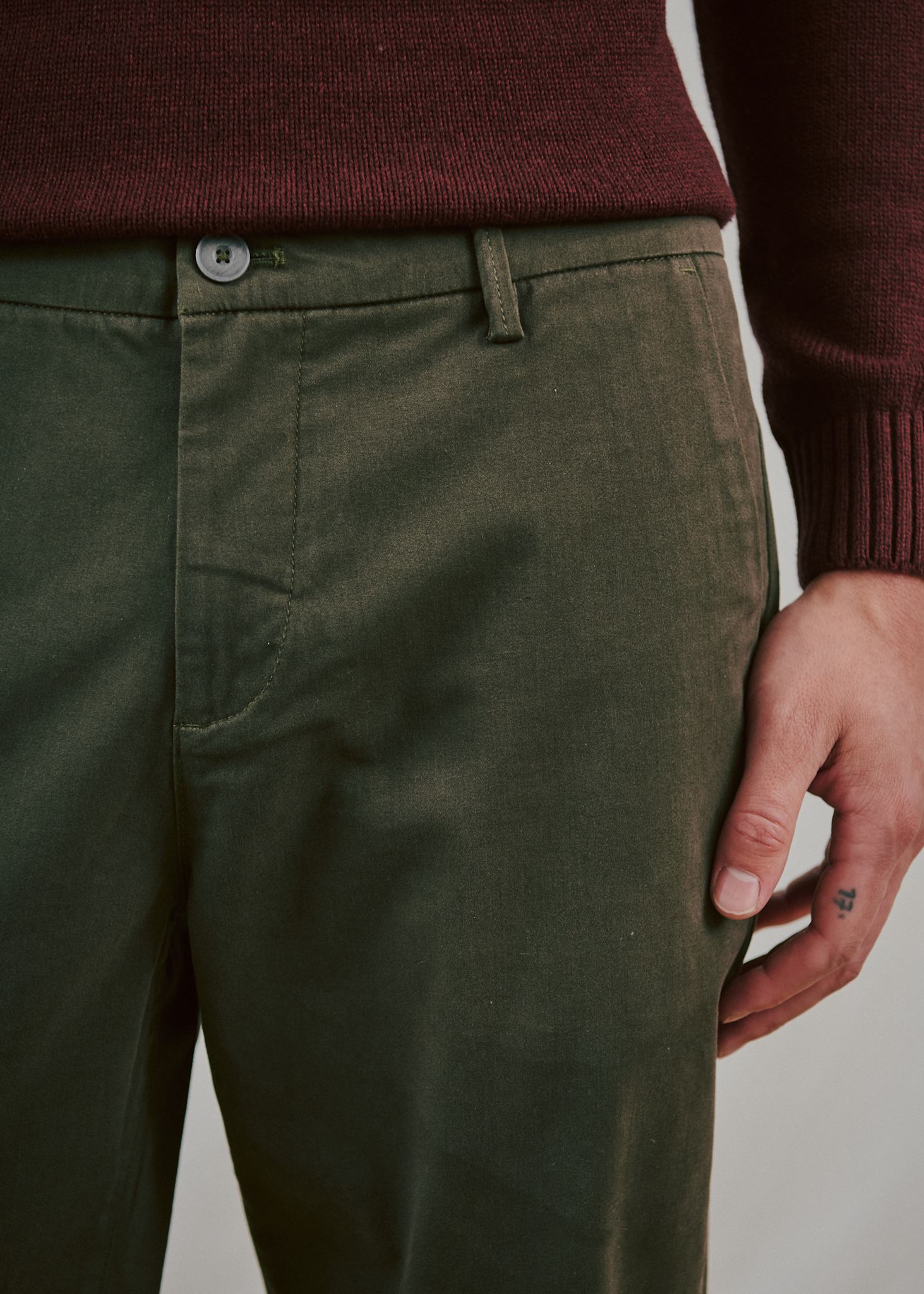 BS Mizan Regular Fit Chinos - Green