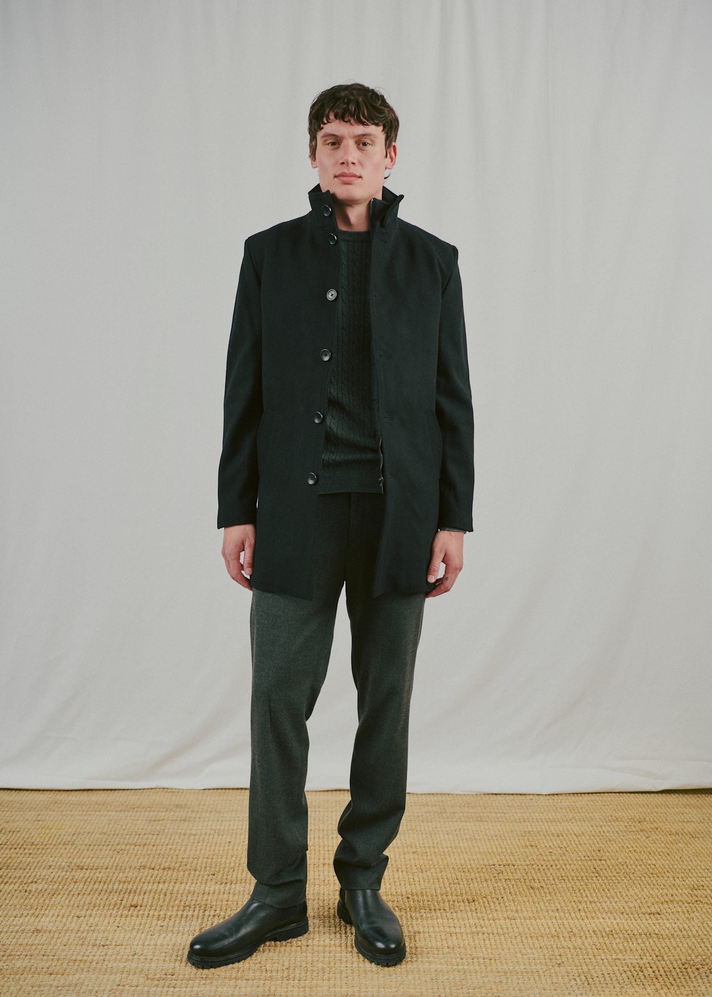 BS Ontario Slim Fit Coat - Black