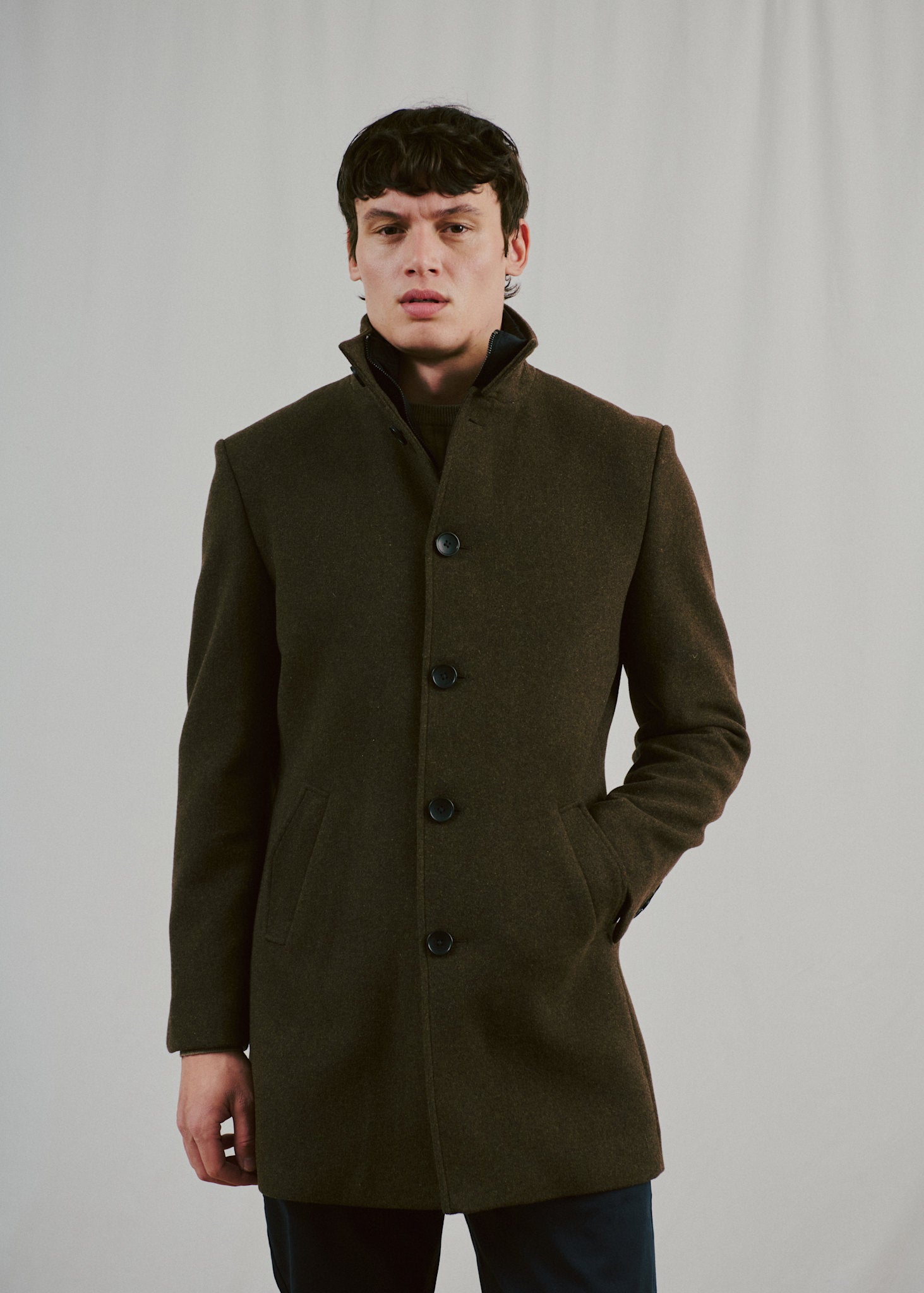 BS Ontario Slim Fit Coat - Brown
