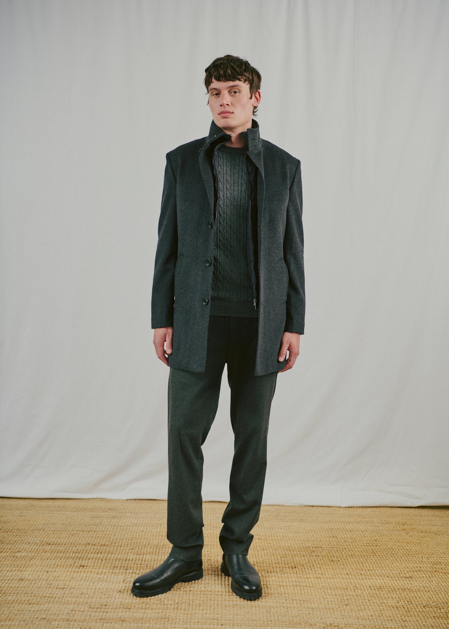 BS Ontario Slim Fit Coat - Dark Grey