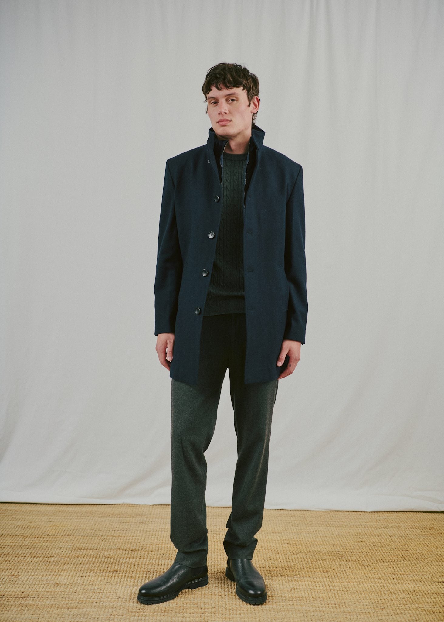BS Ontario Slim Fit Coat - Navy