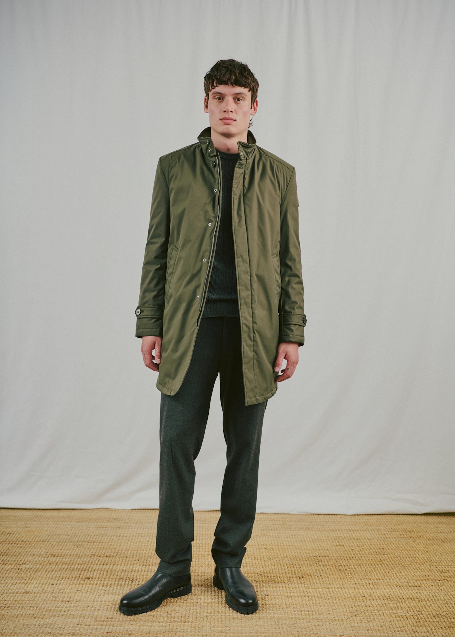 BS Bedford Slim Fit Coat - Army
