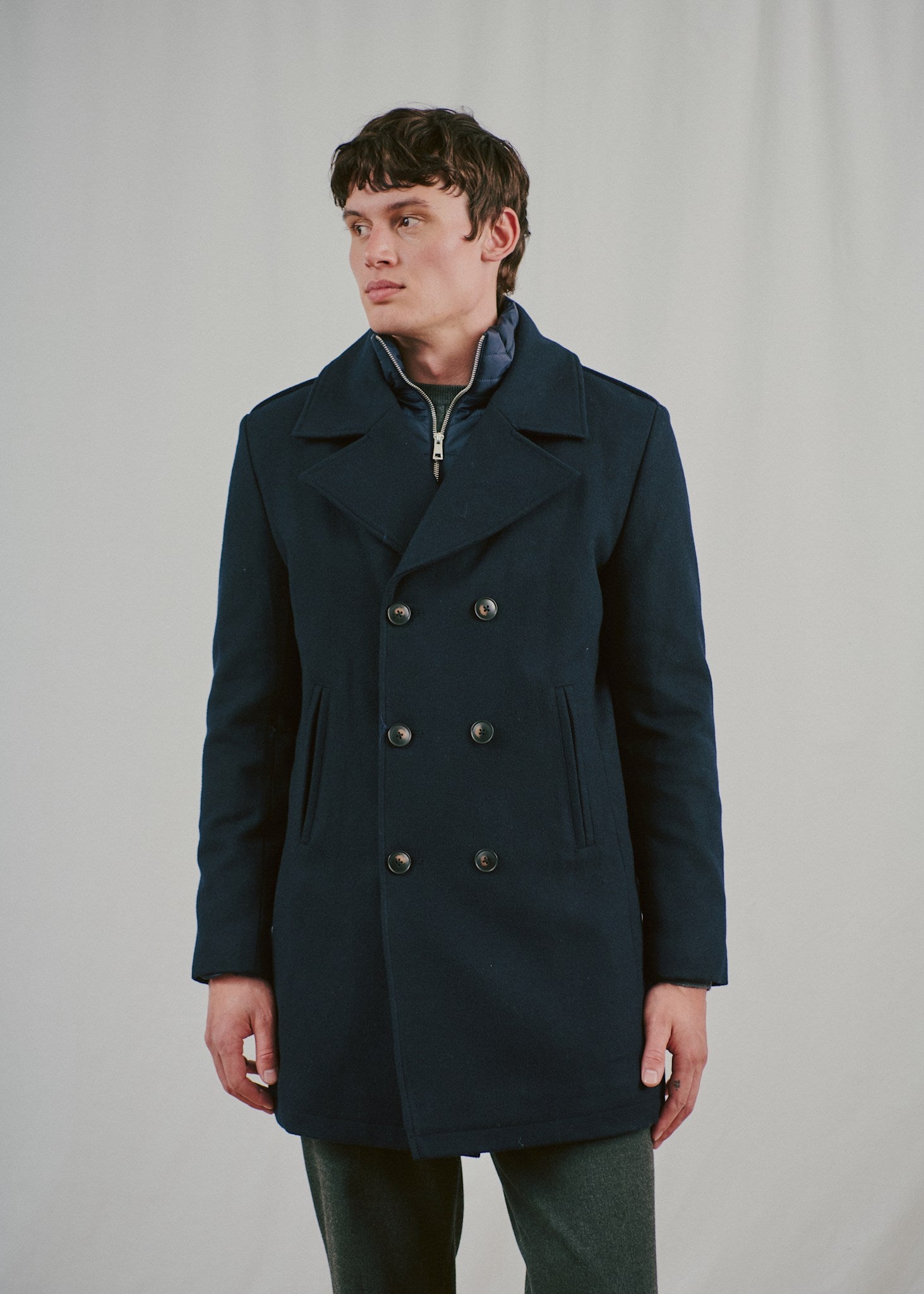 BS Nelson Slim Fit Frakke - Navy